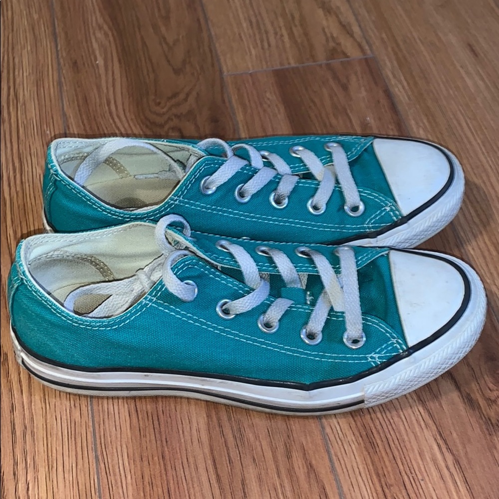 Turquoise Converse Sneakers